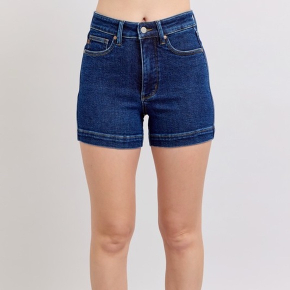 Judy Blue Pants - Judy Blue Dark Blue Jean Shorts